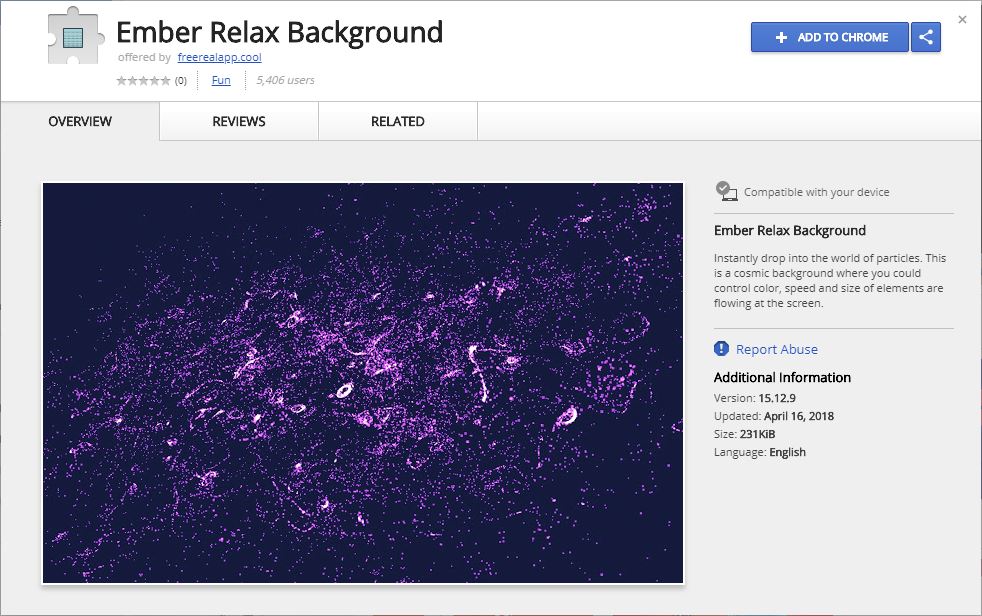 Remove Ember Relax Background Google Chrome Browser Extension Hijacker